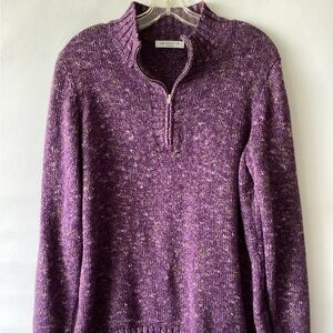Liz Claiborne long sleeve pullover Women's Purple Sweater.